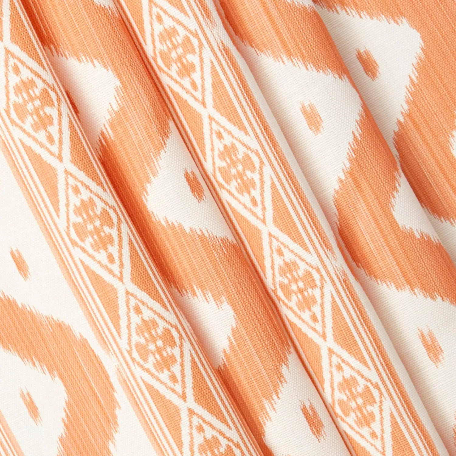 Mrs. Alice Soft Coral Ikat Stripe Fabric< Serena Fresson Fabrics