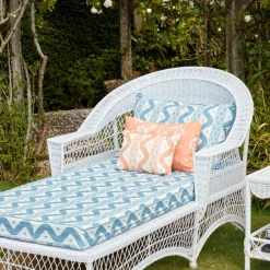 Mrs. Alice Soft Coral Ikat Stripe Fabric< Serena Fresson Fabrics