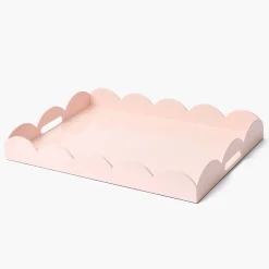 Mrs. Alice Soft Pink Lacquer Tray< Trays | For Her