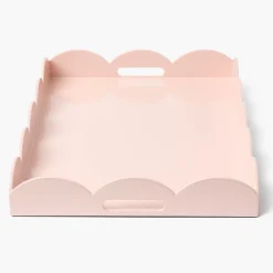 Mrs. Alice Soft Pink Lacquer Tray< Trays | For Her