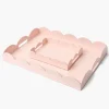 Mrs. Alice Soft Pink Lacquer Tray Set< Trays | For Her