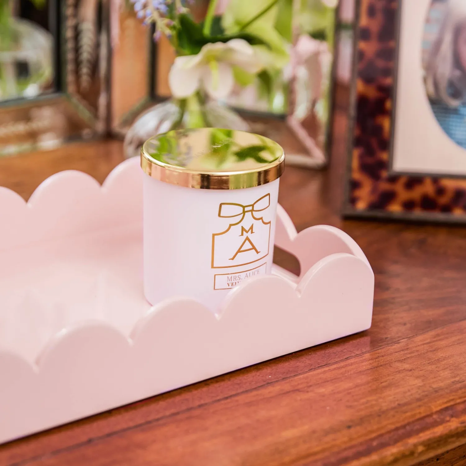 Mrs. Alice Soft Pink Lacquer Tray Set< Trays | For Her