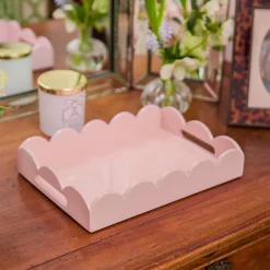 Mrs. Alice Soft Pink Lacquer Tray Set< Trays | For Her