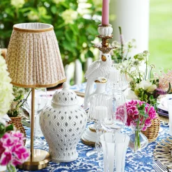 Mrs. Alice Tall Rechargeable Lamp & Putty Lotus Shade (18cm)< Rechargeable Table Lamps