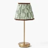 Mrs. Alice Tall Rechargeable Lamp with Olive & Chocolate Ikat Shade (18cm)< Rechargeable Table Lamps