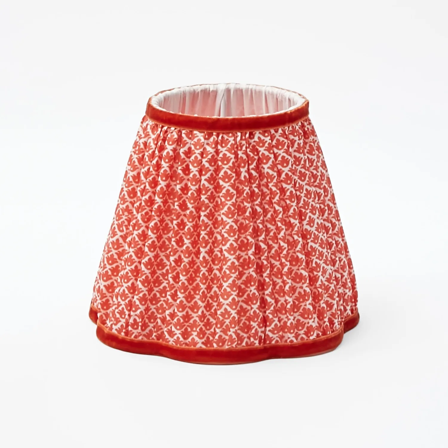 Mrs. Alice Tall Rechargeable Lamp with Orange Lotus Shade (18cm)< Rechargeable Table Lamps