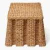 Mrs. Alice The Bettina Box Pleated Rattan Stool< Furniture | Furniture