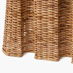 Mrs. Alice The Bettina Box Pleated Rattan Stool< Furniture | Furniture