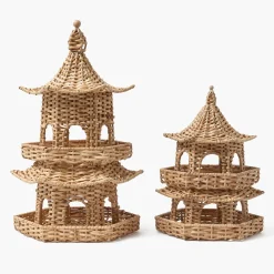Mrs. Alice Thea Rattan Pagoda Lantern - 45cm< Year-round Decorations | Spring Decorations