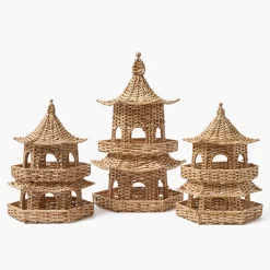 Mrs. Alice Thea Rattan Pagoda Lantern - 45cm< Year-round Decorations | Spring Decorations