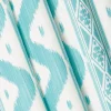 Mrs. Alice Turquoise Ikat Stripe Fabric< Serena Fresson Fabrics