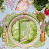 Mrs. Alice Valérie Green & Pink Placemats & Napkins (Set of 4)< Table Linen Sets | Mrs. Alice Monogram