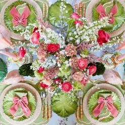 Mrs. Alice Valérie Green & Pink Placemats (Set of 4)< Placemats