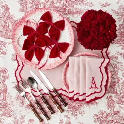 Mrs. Alice Valérie Pink Napkins (Set of 4)< Napkins | Mrs. Alice Monogram