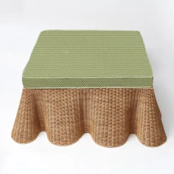 Mrs. Alice Vivienne Rattan Scalloped Ottoman< Furniture | Furniture