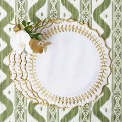 Mrs. Alice White & Gold Laurel Placemats (Set of 4)< Placemats