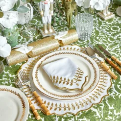 Mrs. Alice White & Gold Laurel Placemats (Set of 4)< Placemats