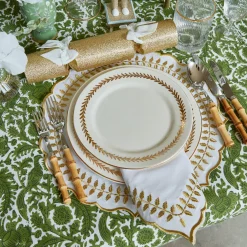 Mrs. Alice White & Gold Laurel Placemats (Set of 4)< Placemats