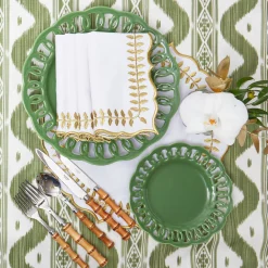 Mrs. Alice White & Gold Laurel Placemats (Set of 4)< Placemats