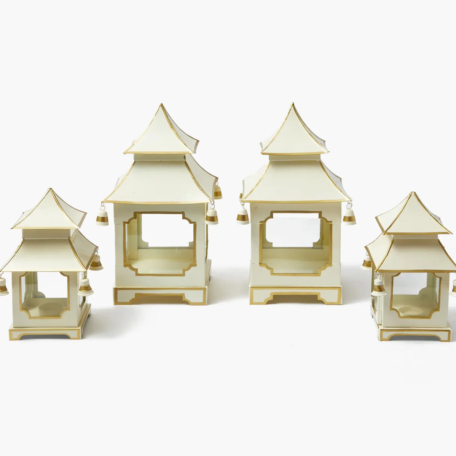 Mrs. Alice White & Gold Pagoda Lantern Set< Year-round Decorations | Christmas Decorations
